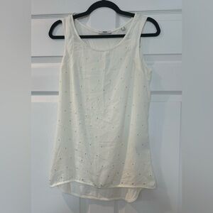 2/$20 Mexx white Sleeveless Top with gold Stud Details